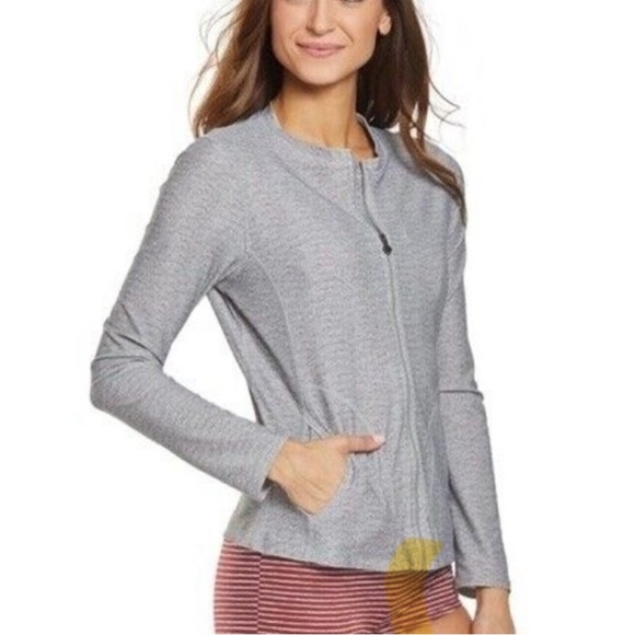 Prana‎ Astele Gray Sun Long Sleeve Top Women's Size Medium - Picture 2 of 9